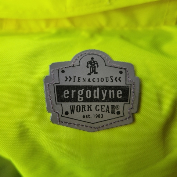 Ergodyne Tenacious Work Gear Jacket Glo-Wear 8377 Neon Yellow Size L Large - Picture 6 of 9